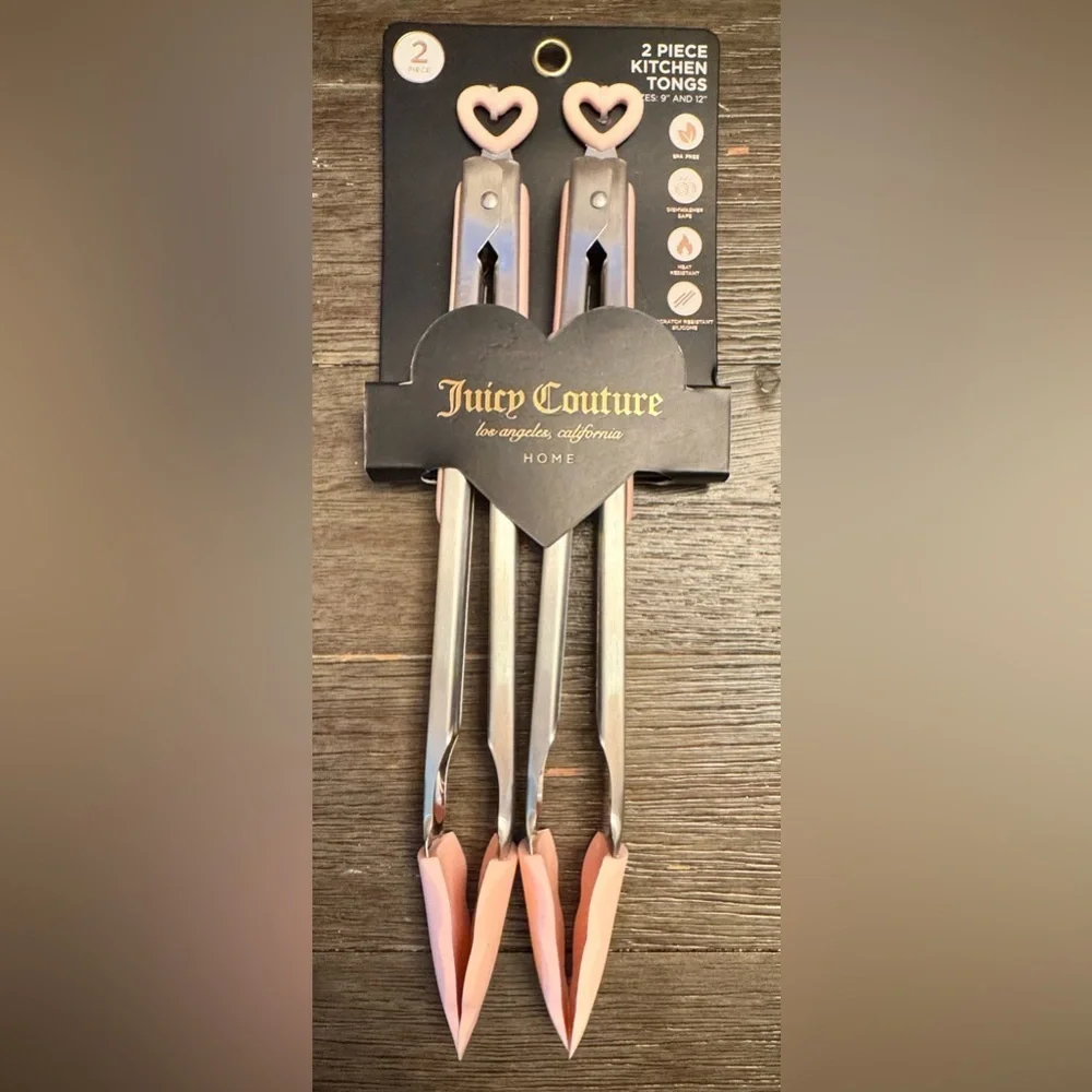 Juicy Couture Pink Whisk and Tong Set